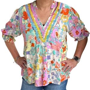 REVOLVE Fate Multicolor Floral Blouse